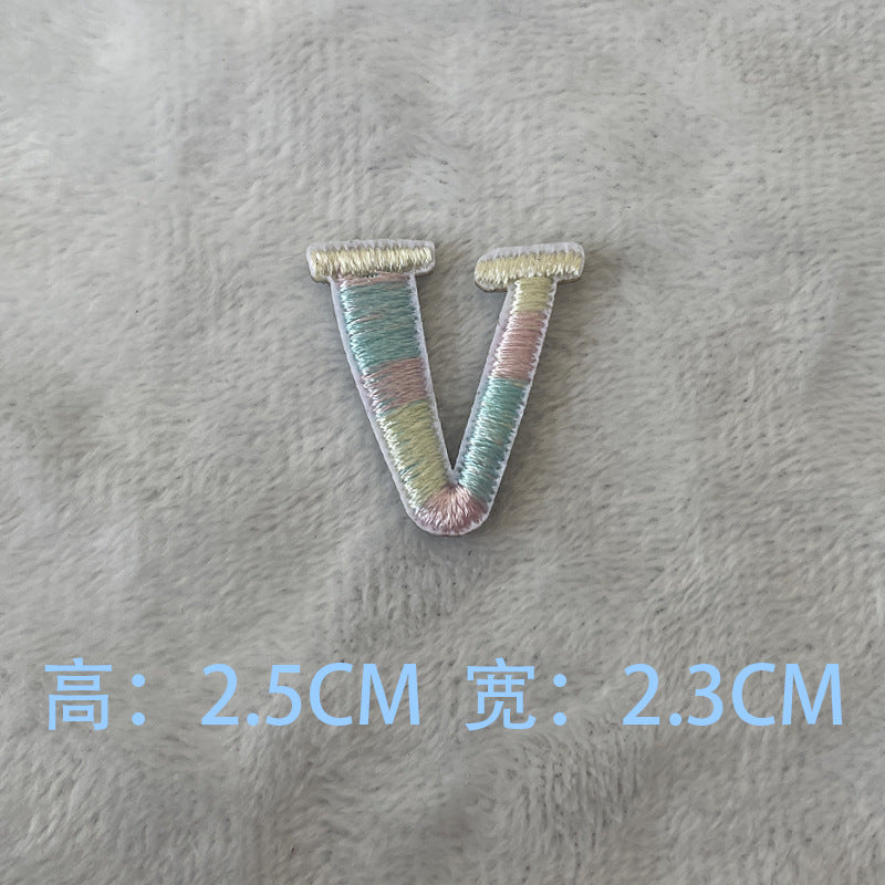 Wholesale Colorful 26 English letters embroidered patch